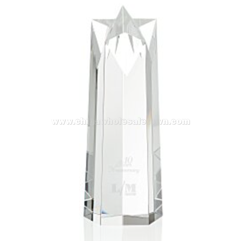 Crystal Star Obelisk Award - 10"