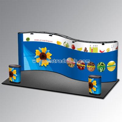 3×8 S-shape pop-up display,with PVC panel