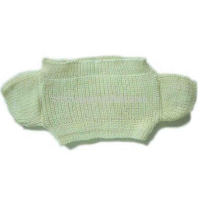 White knit sweater for 12" stuffed toy