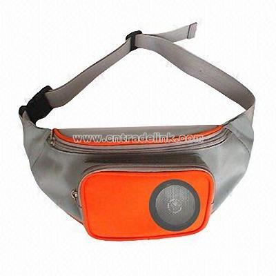 Waist Bag with One Front Radio Speaker Pocket