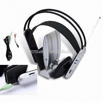 Wireless Headphone with Radio and Audio Output