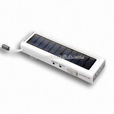 Solar FM Radio with Superbright LED Flashlight