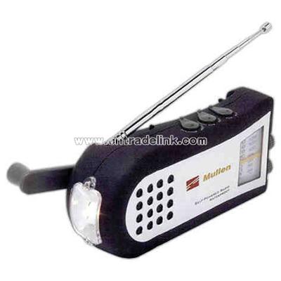 Dynamo Waterproof AM/FM radio with Flashlight