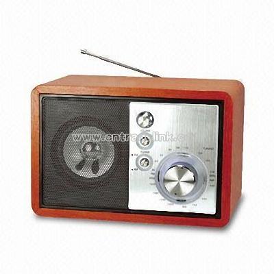 AM/FM Wooden Radio