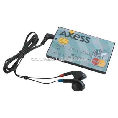 Credit card shape auto scan FM radio