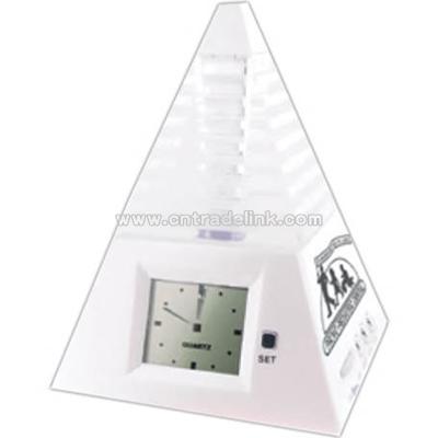 Promotional Light Up Pyramid Radio Clock