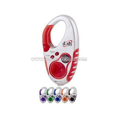 Carabiner sport radio with decorative compass