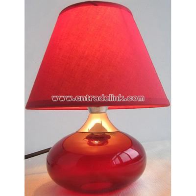 Red Glass Table Lamp