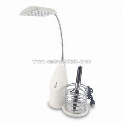 USB Table Lamp with Touch Sensor On/Off Switch and Pen Holder