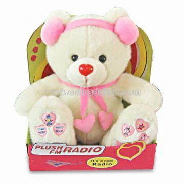 Plush Bear Radio for Valentine's Day