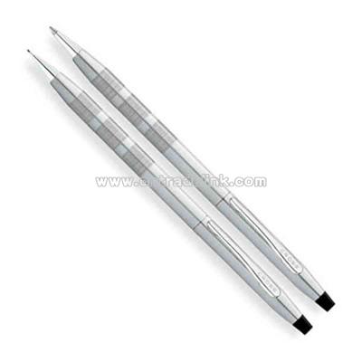 Classic Century (R) - Satin chrome pencil and ballpoint pen set.