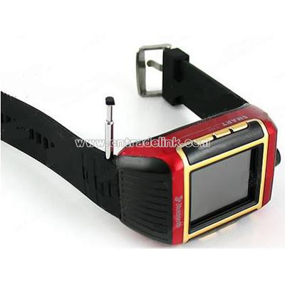 Red Waterproof Watch Mobile Phone