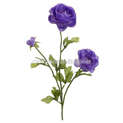 27" Silk Ranunculus Spray in Purple