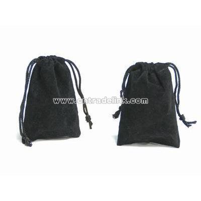 2" Black Velvet Bags