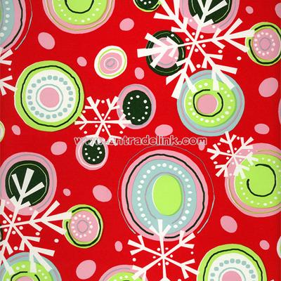 Snowflakes and Circles Wrapping Paper