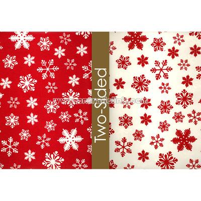 Snowflake Reversible Wrapping Paper