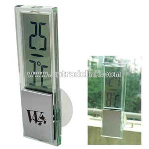 Mini digital clock with suction cup