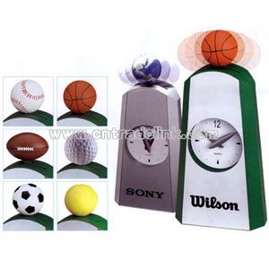 Swinging ball desk analog clock