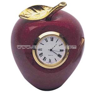 Red marble apple clock