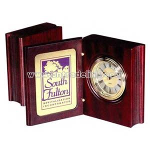 Wooden book clock