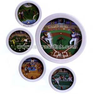 Swing sports wall clock