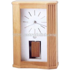 Solid wood case clock