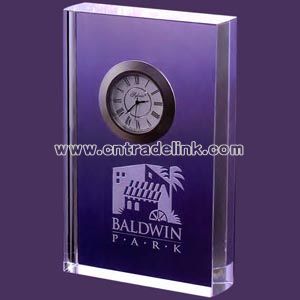 Crystal rectangular analog clock