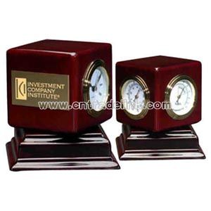 Rosewood swivel clock