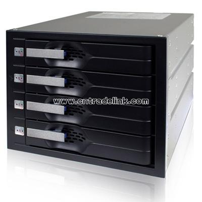 Screw-Less 4 In 3 3.5 Inch SATA I & Ii Hot-Swap Internal Backplane Raid Cage Module