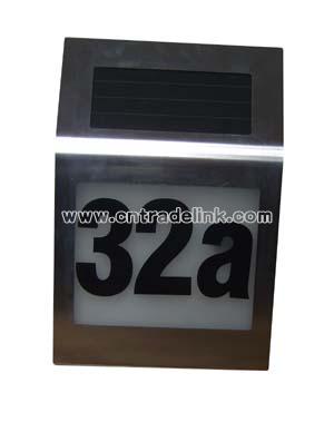 Solar House Number Light