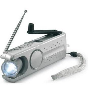 Dynamo portable station LED torch with FM radio