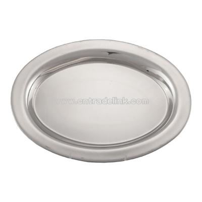 7" Stainless Oval Serving Tray