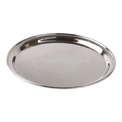 Round service tray 16" stainless 1.0 mm