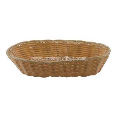 8 1/2" x 4 1/4" x 1 3/4" oblong rattan cracker basket
