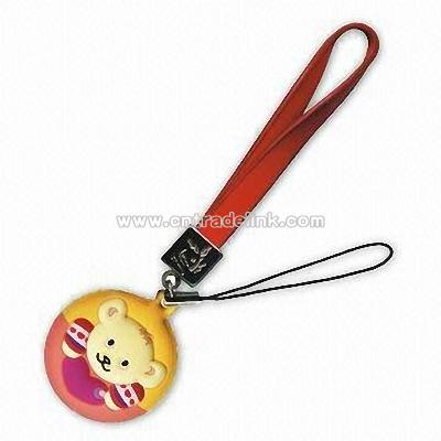 Cell Phone Strap with Screen Wiper and Cleaner