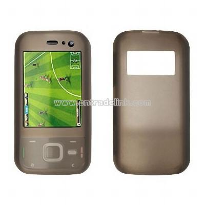 Gray Silicon Skin Case Cover for Nokia N85