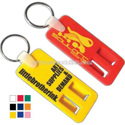 Key tag with flip top can opener