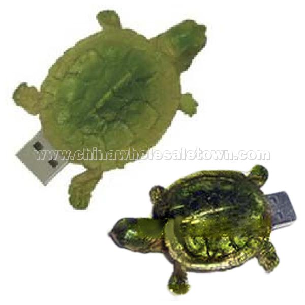 Turtle-shaped Rubber USB Flash Drive