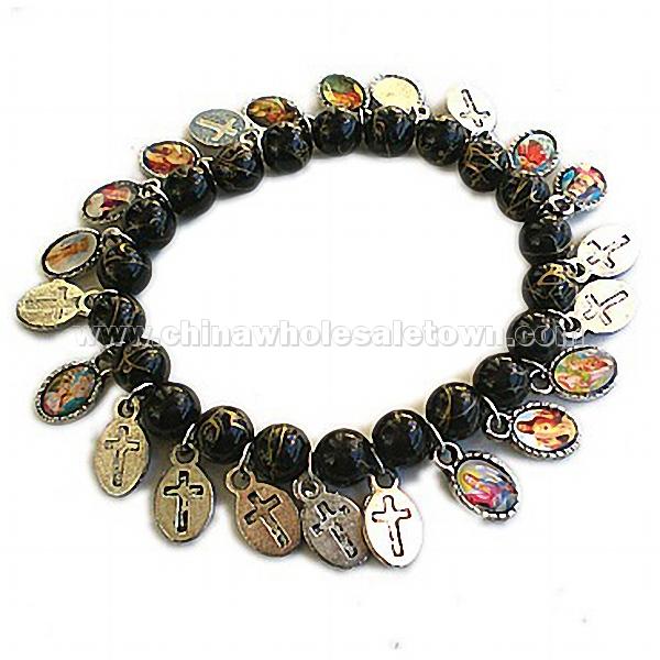 Glass Rosary Bracelet