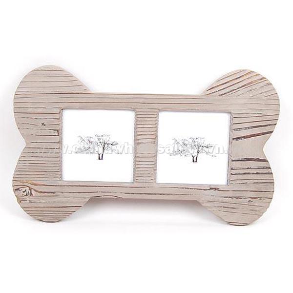 Bone-shaped Wooden photo frame