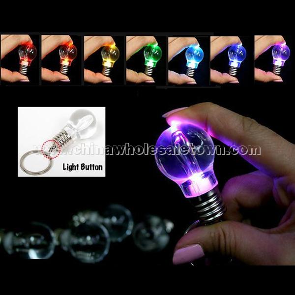 Rainbow Change Color Keychain - Light Bulb Shaped