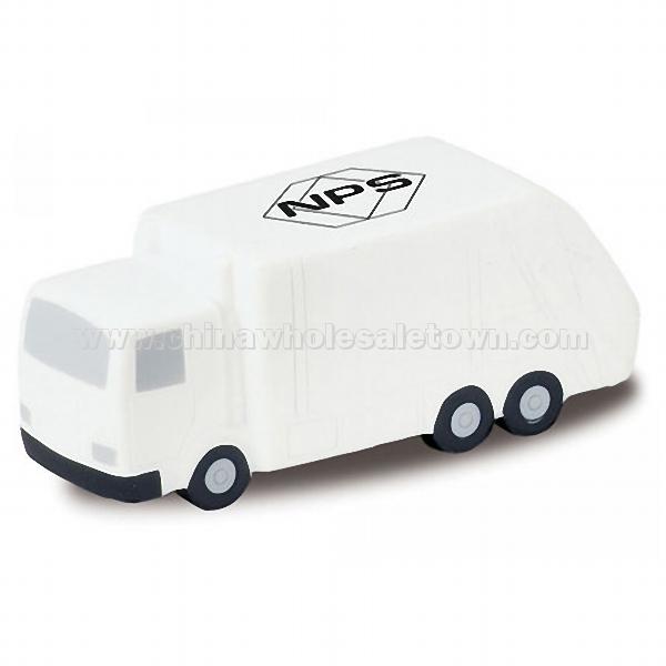 PU Garbage Truck Stress Ball - White