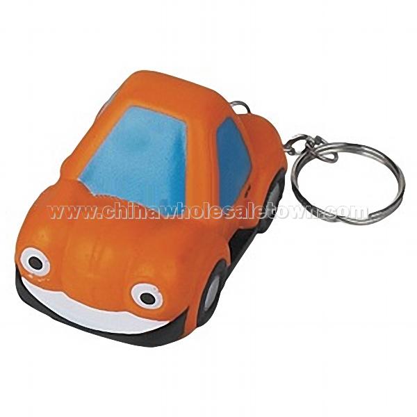 PU Stress Ball Car Keychain