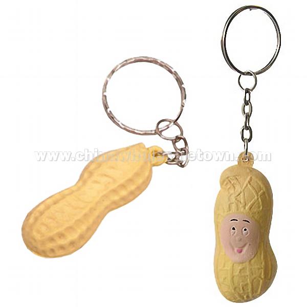 Peanut Stress Ball With Key Ring