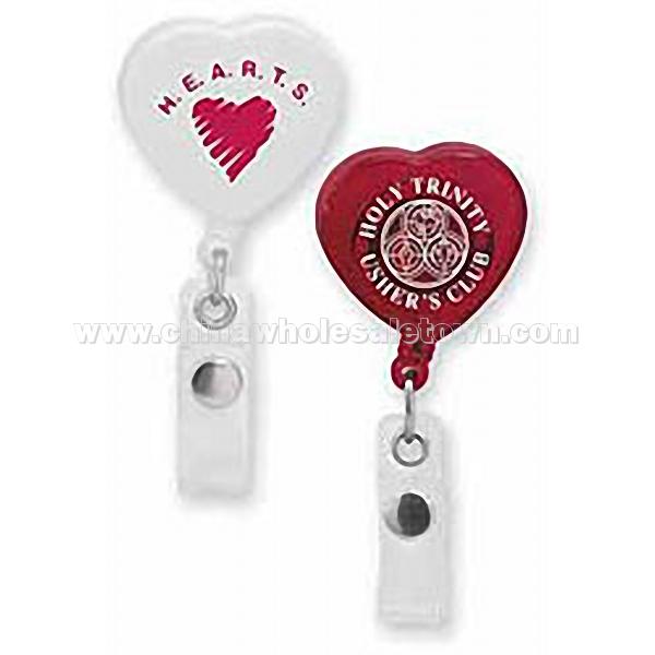 Caring Heart Retractable Badge Holder