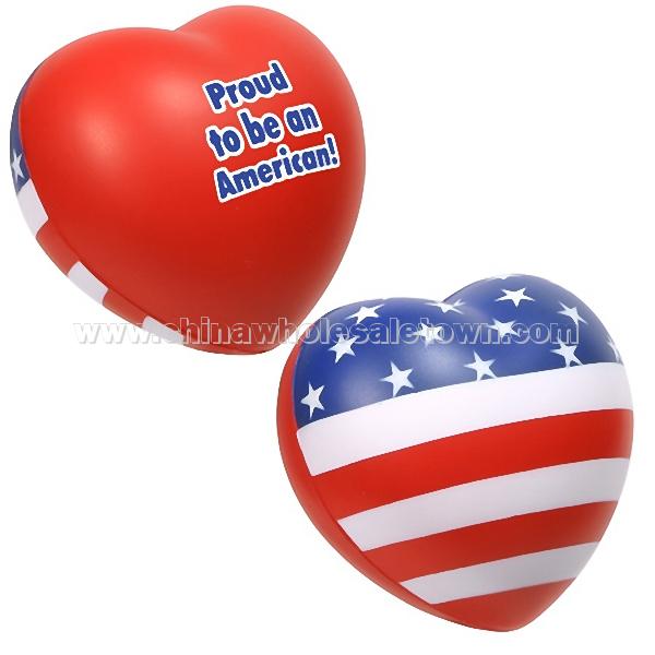 Patriotic Valentine Heart Stress Balls