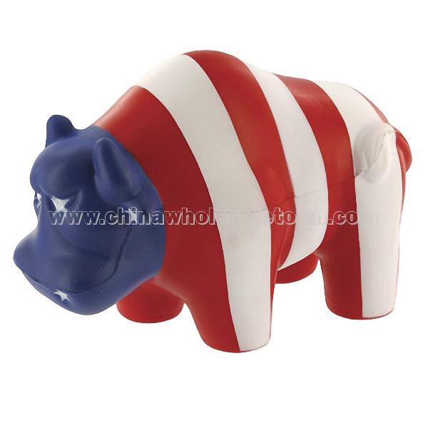 Wall Street Bull Stress Ball - Patriotic