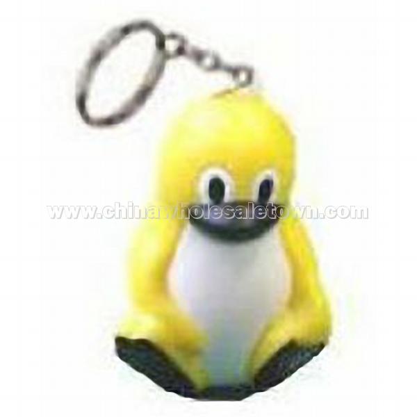 Penguin Stress Reliever Keychain