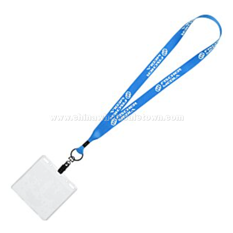 Economy Lanyard - 3/4" with Vinyl ID Holder