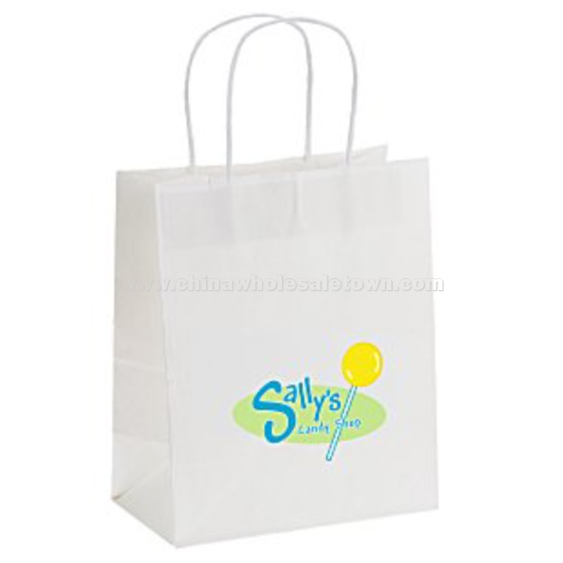 Matte Shopping Bag - 9-3/4" x 7-3/4" - White - Full Color